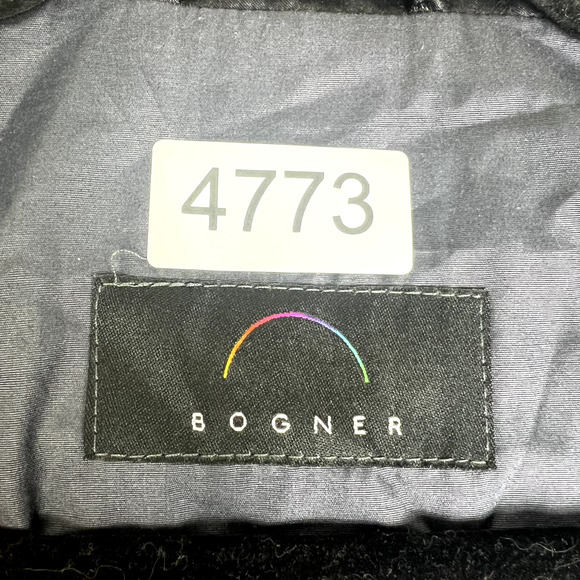 Bogner Snowsuit Jacket Women 12 Black Gold Asymmetrical Zip Missing Belt Vtg - Picture 7 of 14